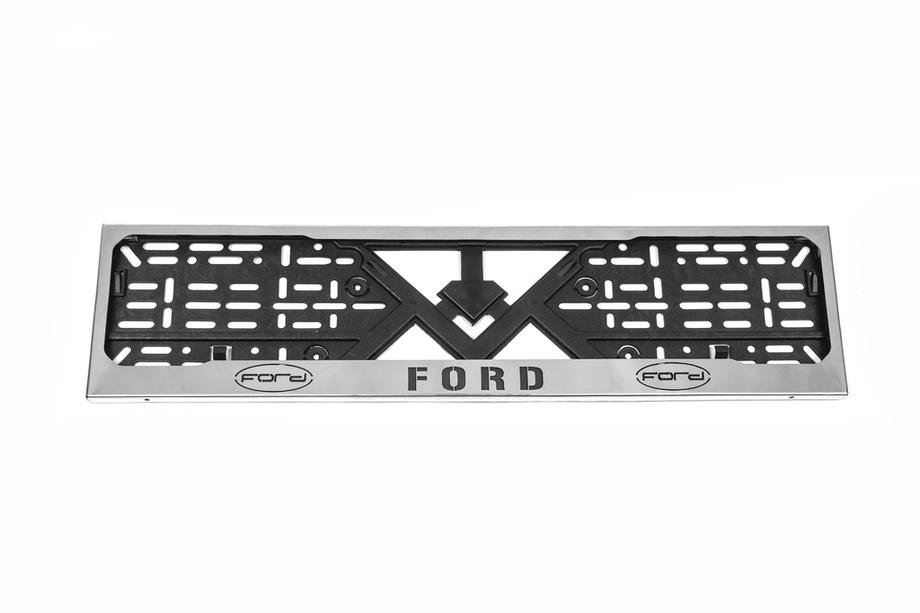 Ford License Plate Frame Chrome Ford (1 pc, Stainless Steel) Image