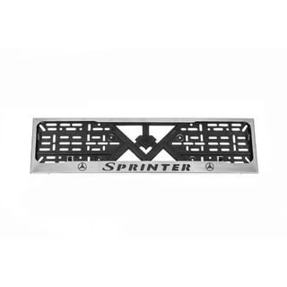 License Plate Frame Chrome (1 pc, Stainless Steel) Mercedes Sprinter W901/902/903/904/905 1995–2006 photo 1