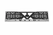 Mercedes Vito W639 2004-2014 License Plate Frame Chrome (1 pc, Stainless Steel) photo 3