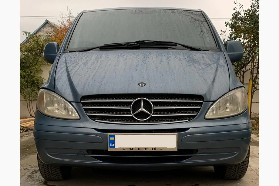 Mercedes Vito W639 2004-2014 License Plate Frame Chrome (1 pc, Stainless Steel) Image