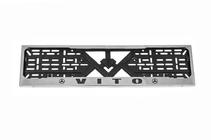Mercedes Vito/V-class W447 2014- License Plate Frame Chrome (1 pc, Stainless Steel) photo 1