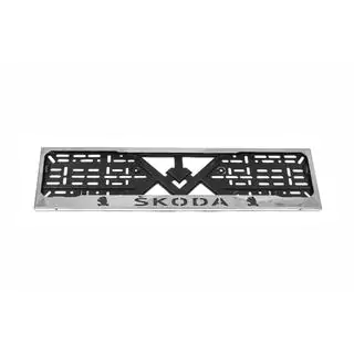 License Plate Frame Chrome Skoda (1 pc, Stainless Steel) photo 2
