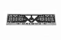 Daewoo Chrome License Plate Frame Daewoo (1 pc, Stainless Steel) photo 1