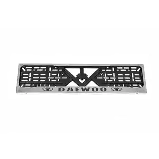 Chrome License Plate Frame Daewoo (1 pc, Stainless Steel) photo 1