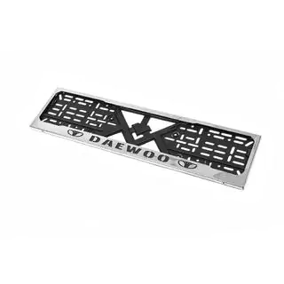 Chrome License Plate Frame Daewoo (1 pc, Stainless Steel) photo 2
