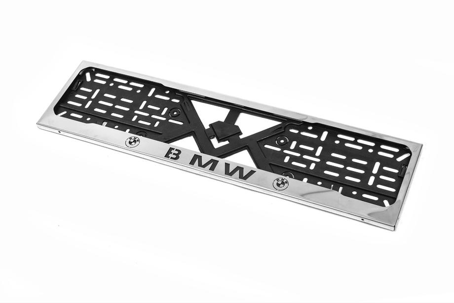 BMW License Plate Frame Chrome BMW (1 pc, Stainless Steel) Photo 2