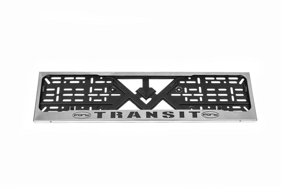 Ford Transit 1991-2000 License Plate Frame Chrome (1 pc, Stainless Steel) Image