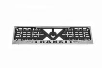 Ford Transit 2000–2014 License Plate Frame Chrome (1 pc, Stainless Steel) photo 1