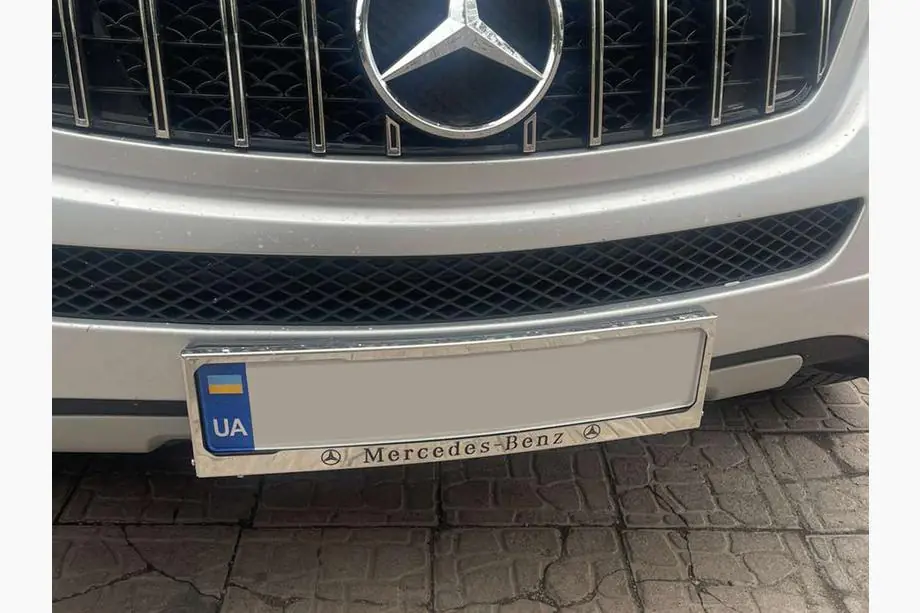 Mercedes-Benz License Plate Frame Chrome Mercedes (1 pc, Stainless Steel) Photo 4