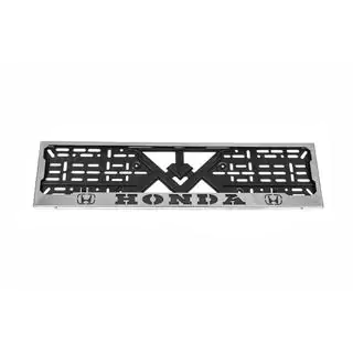 License Plate Frame Chrome Honda (1 pc, Stainless Steel)