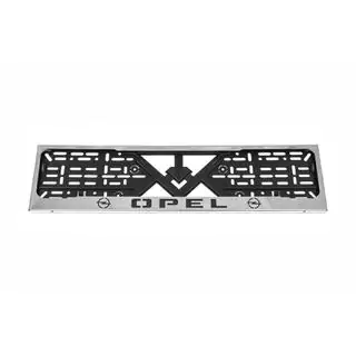 Chrome License Plate Frame Opel (1 pc, Stainless Steel) photo 2