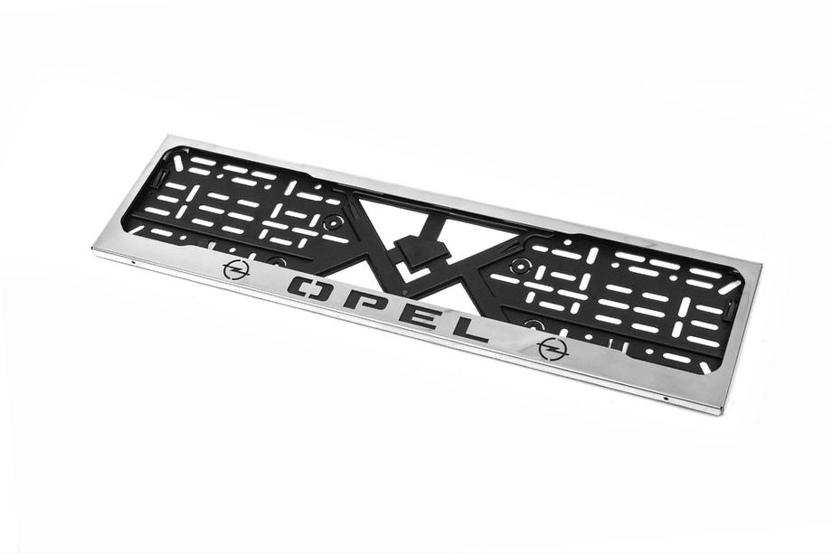 Opel Chrome License Plate Frame Opel (1 pc, Stainless Steel) Photo 1