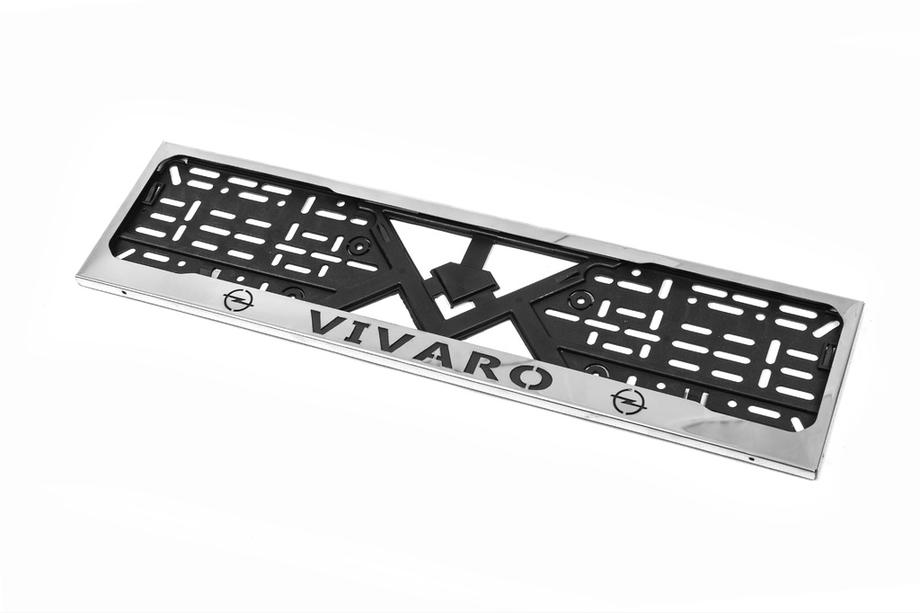 Opel Vivaro 2001–2015 License Plate Frame Chrome (1 pc, Stainless Steel) Image