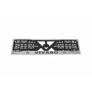 License Plate Frame Chrome (1 pc, Stainless Steel) Opel Vivaro 2019- photo 1