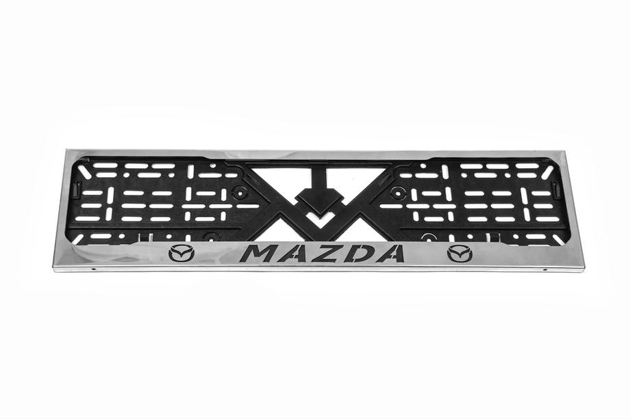 Mazda License Plate Frame Chrome Mazda (1 pc, Stainless Steel) Photo 2