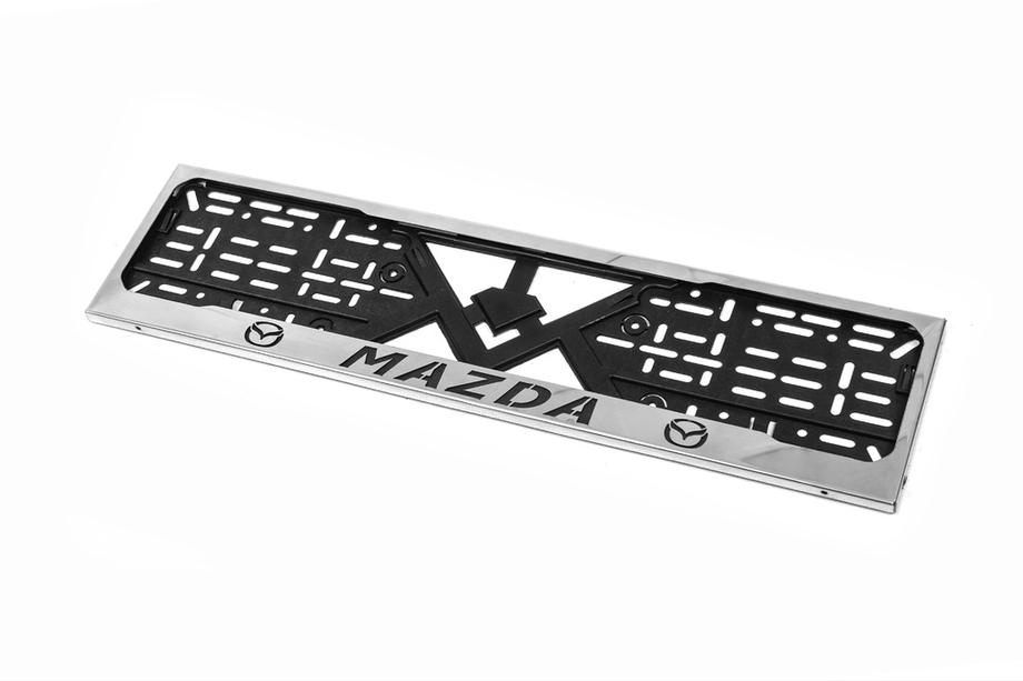 Mazda License Plate Frame Chrome Mazda (1 pc, Stainless Steel) Photo 1
