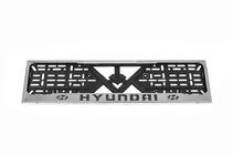 Hyundai License Plate Frame Chrome Hyundai (1 pc, Stainless Steel) photo 2