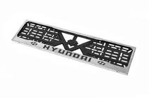 Hyundai License Plate Frame Chrome Hyundai (1 pc, Stainless Steel) photo 1