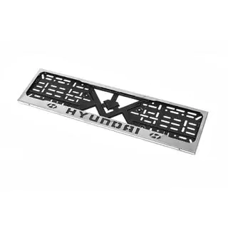 License Plate Frame Chrome Hyundai (1 pc, Stainless Steel) photo 1