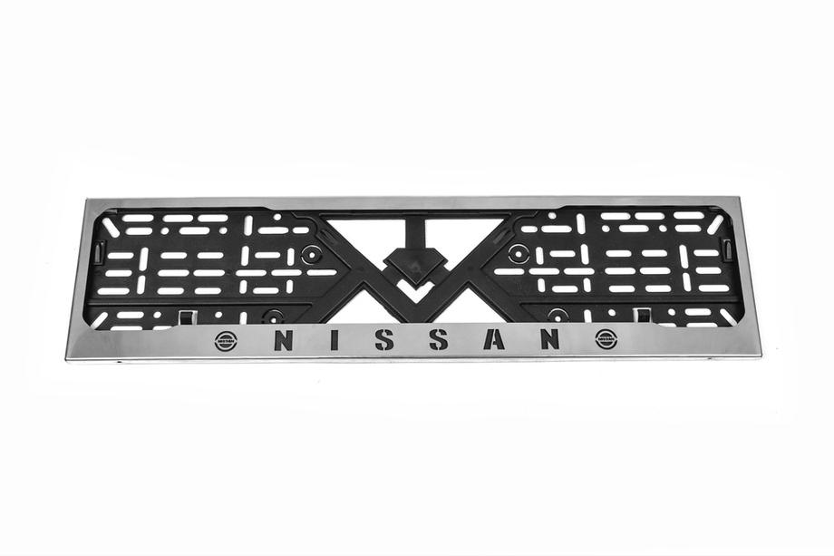 Nissan License Plate Frame Chrome Nissan (1 pc, Stainless Steel) Photo 2
