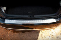 Volkswagen Passat B7 2012-2015 Rear bumper protector OmsaLine MAT (Sedan, stainless steel) photo 4