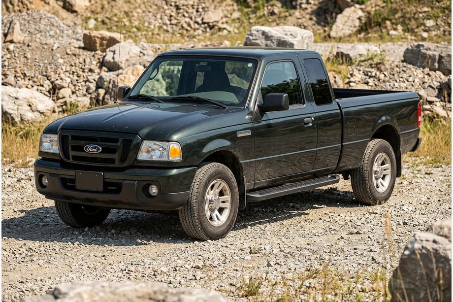 Ford Ranger 2002-2006 Side Steps Allmond Black (2 pcs, Aluminum) Image