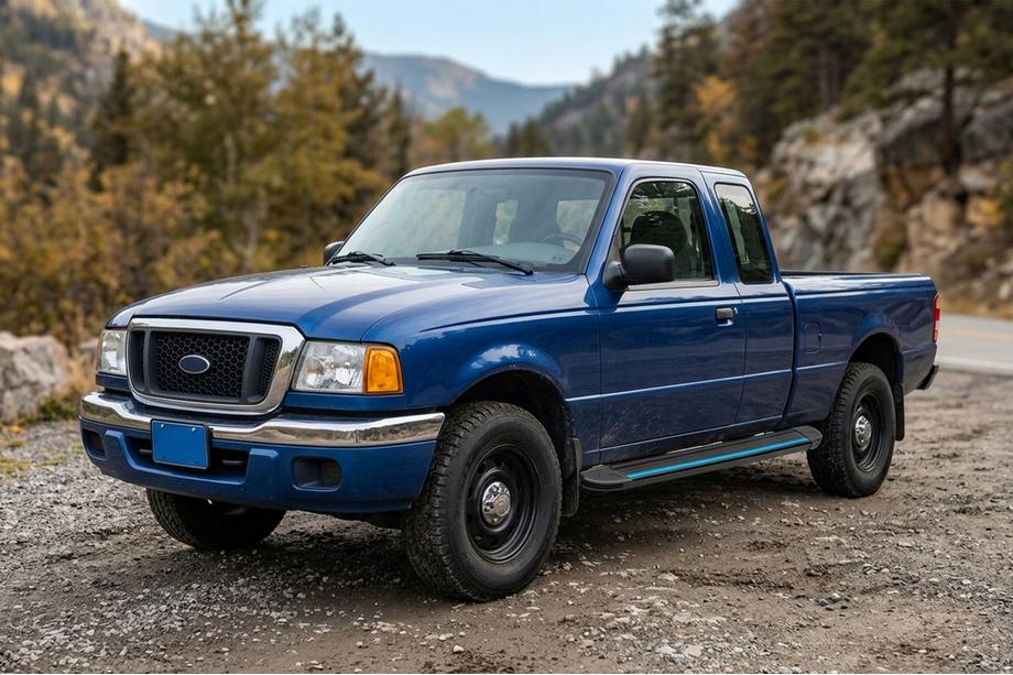 Ford Ranger 2002-2006 Side Steps Maya Blue (2 pcs, Aluminum) Image