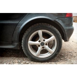 Fender flares (4 pcs, black, ABS plastic) photo 2