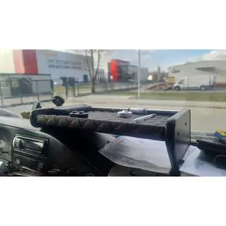 Dashboard Shelf (Black with Red Stitching)