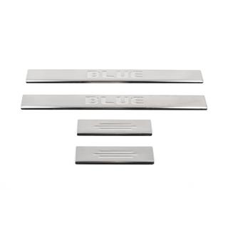 Door Sill Protectors Carmos BLUE V3 (4 pcs, Stainless Steel) Hyundai Accent 2011-2017 photo 2