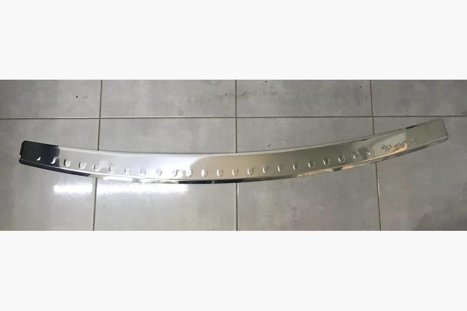 Volkswagen Caddy 2004-2010 SALE! Rear bumper protector with edge (Carmos, stainless steel) Image