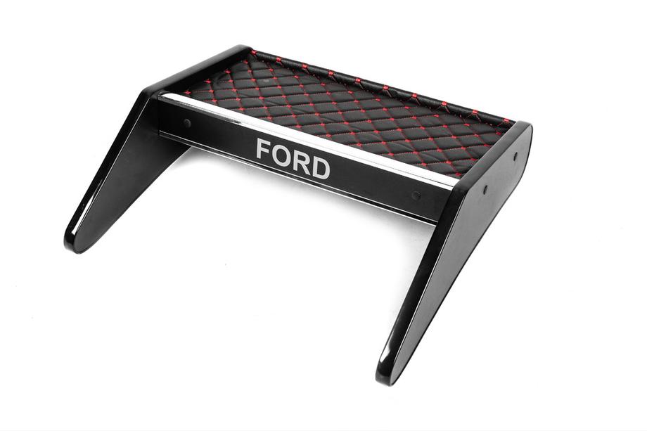 Ford Transit 2000–2014 Dashboard Shelf (Black with Red Stitching) Image