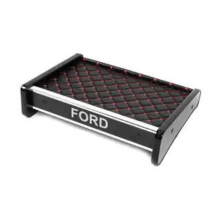 Dashboard Shelf (Black with Red Stitching)