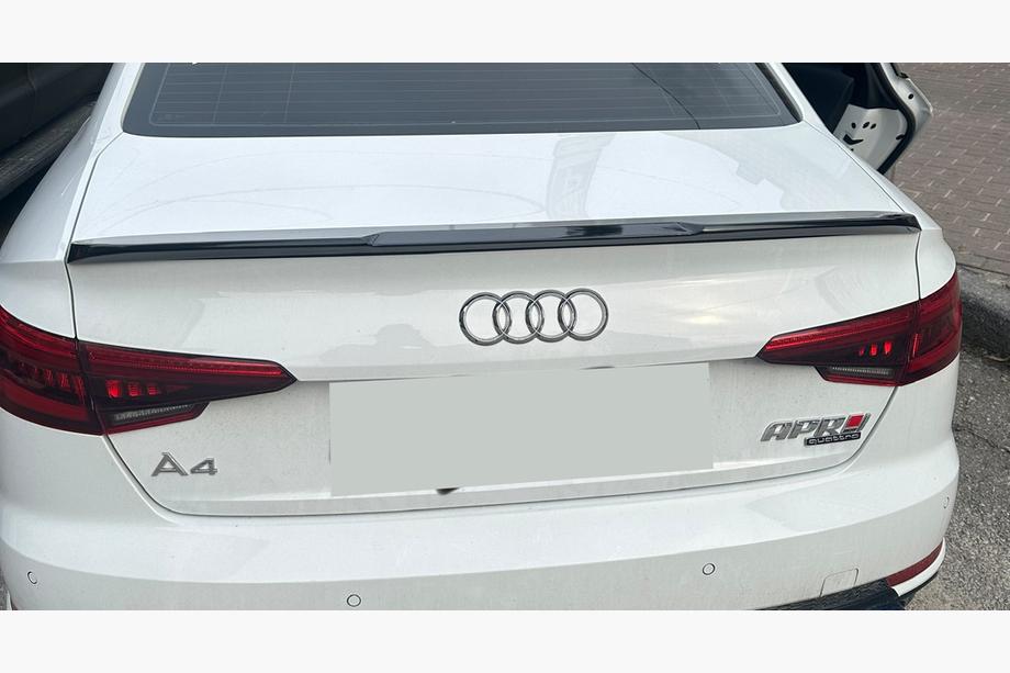 Audi A4 B9 2015-2024 Lip Spoiler (1234 Upgrade, Black) Image
