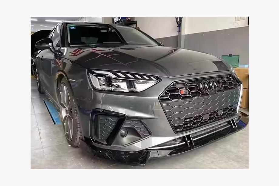 Audi A4 B9 2015-2024 Front lip 2021-2023 (black) Image