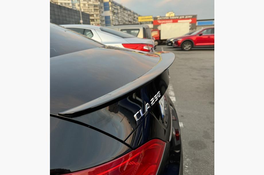Mercedes CLA C117 2013-2019 Lip Spoiler (1234 Upgrade, Black) Image
