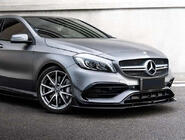 Mercedes A-class W176 2012-2018 Front lip spoiler (for AMG-Line / A45 AMG HB 2016-2018, black) photo 1