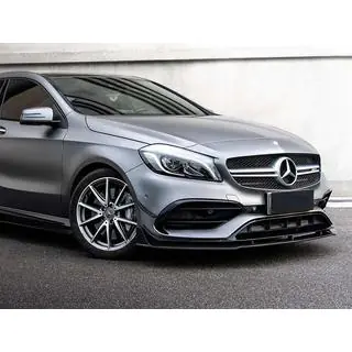Front lip spoiler (for AMG-Line / A45 AMG HB 2016-2018, black) photo 1