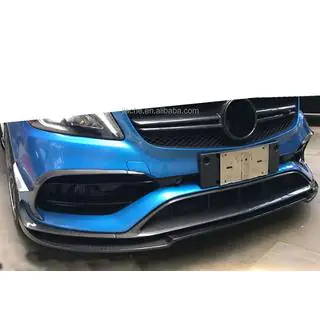 Front lip spoiler (for AMG-Line / A45 AMG HB 2016-2018, black) photo 3