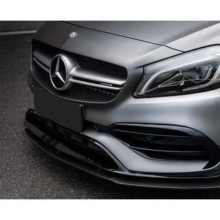 Front lip spoiler (for AMG-Line / A45 AMG HB 2016-2018, black) Mercedes A-сlass W176 2012-2018 photo 2