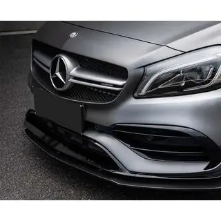 Front lip spoiler (for AMG-Line / A45 AMG HB 2016-2018, black) photo 2