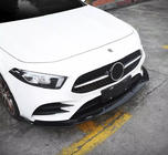 Mercedes A-class W177 2018- Front lip spoiler (for AMG-Line 2018-2021, Black) photo 2