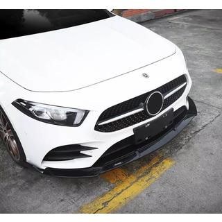 Front lip spoiler (for AMG-Line 2018-2021, Black) Mercedes A-сlass W177 2018- photo 2
