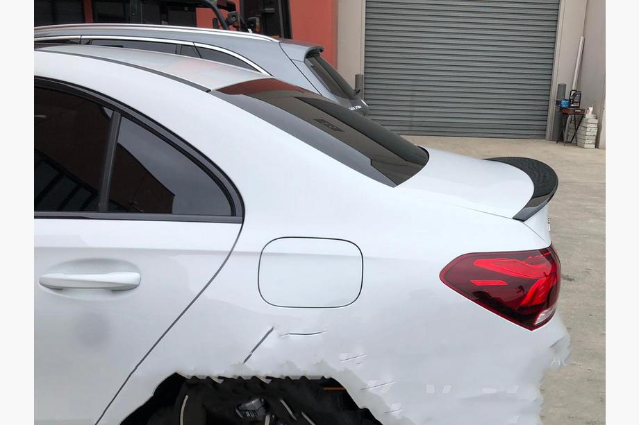 Mercedes A-class W177 2018- Lip Spoiler (1234 Upgrade, Black) Image
