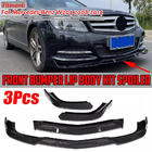 Mercedes C-class W204 2007-2015 Front lip for 1234 Upgrade (2011-2014) Black photo 4