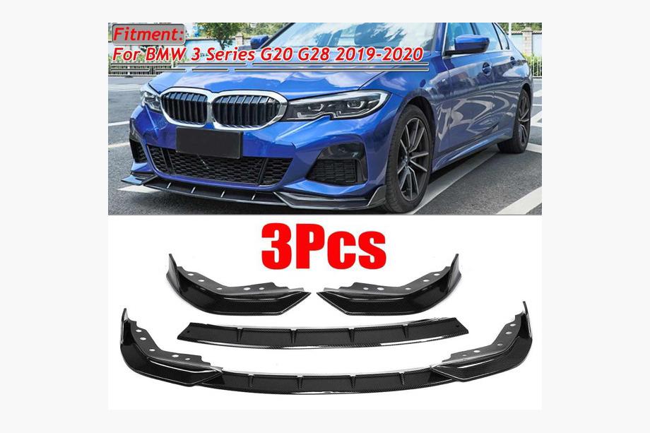 BMW 3 Series G20/G21 2018- Front lip 1234 Upgrade (black) Image