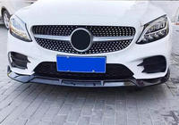 Mercedes C-class W205 2014-2021 Front Lip V2 1234 Upgrade (black, 2018-2021) photo 3