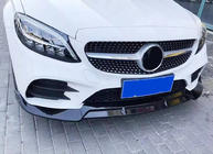 Mercedes C-class W205 2014-2021 Front Lip V2 1234 Upgrade (black, 2018-2021) photo 1