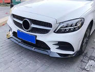 Mercedes C-class W205 2014-2021 Front Lip V2 1234 Upgrade (black, 2018-2021) photo 2