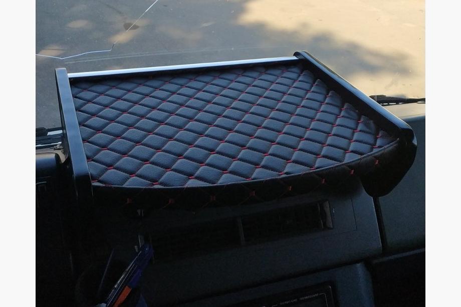Mercedes T2 (507-814) 1967-1996 Dashboard Shelf (Black with Red Stitching) Image